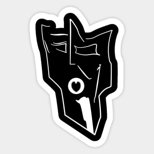 Ambiguous Feaful Clan Face (White) Sticker